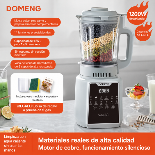 Licuadora Caliente Inteligente con Cocción y Autolimpieza – Smoothies, Leches Vegetales y Sopas