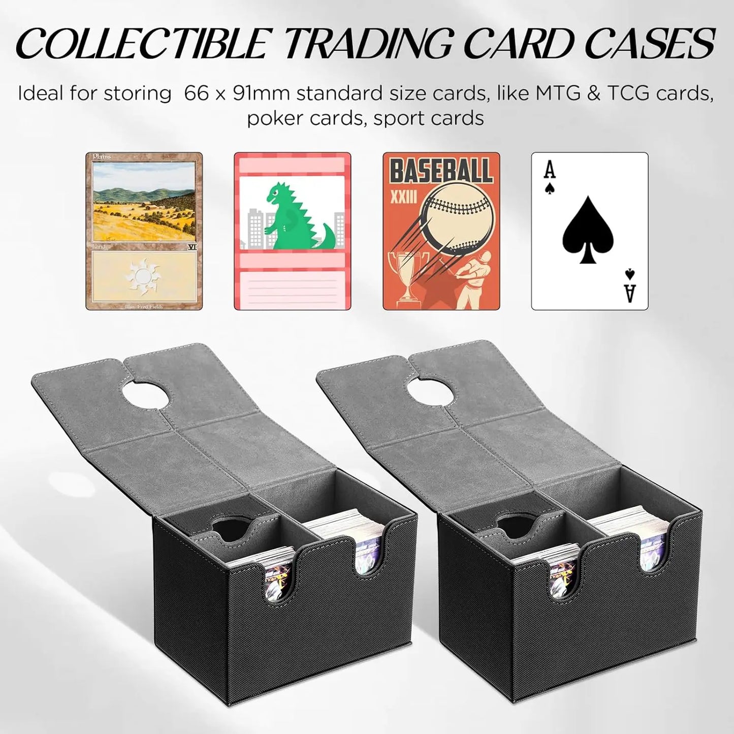 Caja Organizadora para Mazos de Cartas (Deck Box) – Cierre Magnético y Bandeja para Dados