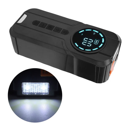 Partidor de Batería Portátil 4 en 1 – Compresor de Aire, Inflador de Neumáticos, Power Bank 10000mAh y Luz de Emergencia