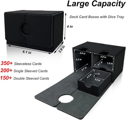 Caja Organizadora para Mazos de Cartas (Deck Box) – Cierre Magnético y Bandeja para Dados