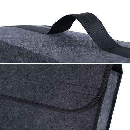 Organizador de Maletero para Auto Plegable de Fieltro – Caja de Almacenamiento para Herramientas, Compras y Más