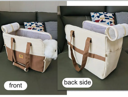 Bolsa de Transporte para Pets Pequenos (Gato ou Cachorro) – Acolchoada, Tela Respirável e Tiracolo, Ideal para Viagens