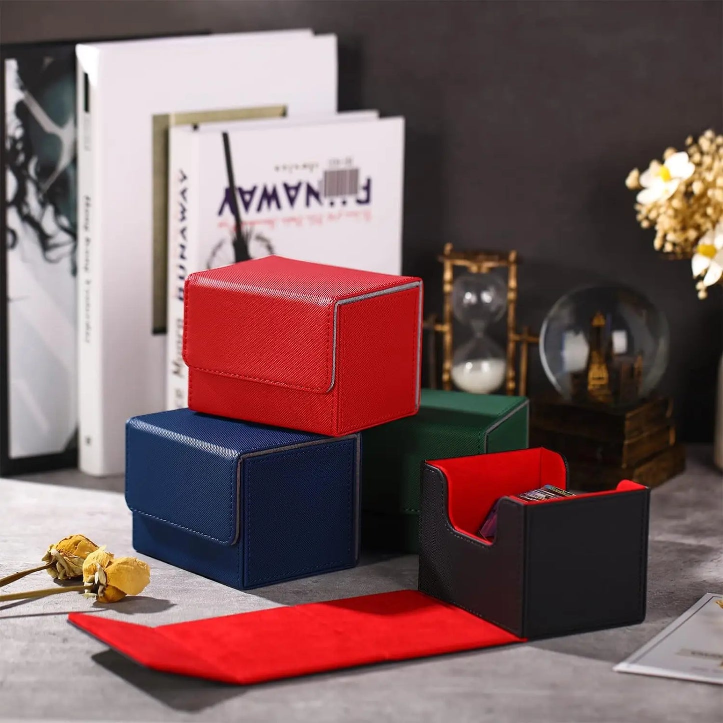 Caja Organizadora para Mazos de Cartas (Deck Box) – Cierre Magnético y Bandeja para Dados