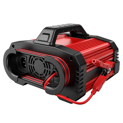 Cargador de Batería Inteligente 25A/15A – Autos y Motos 12V/24V, 8 Etapas, Booster de Arranque y Reparación por Pulsos