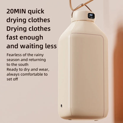 Secadora de Ropa Portátil Plegable – Secado Rápido por Aire Caliente, Temporizador Digital y Luz UV