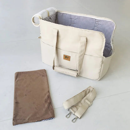 Bolsa de Transporte para Pets Pequenos (Gato ou Cachorro) – Acolchoada, Tela Respirável e Tiracolo, Ideal para Viagens