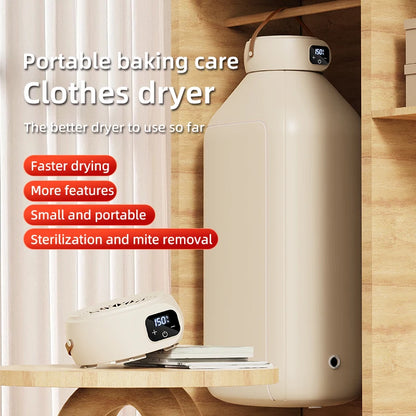 Secadora de Ropa Portátil Plegable – Secado Rápido por Aire Caliente, Temporizador Digital y Luz UV