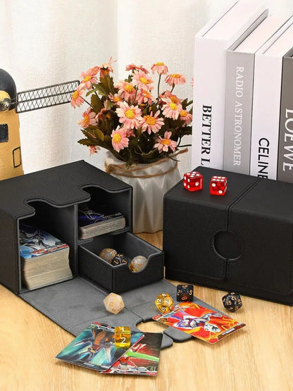 Caja Organizadora para Mazos de Cartas (Deck Box) – Cierre Magnético y Bandeja para Dados