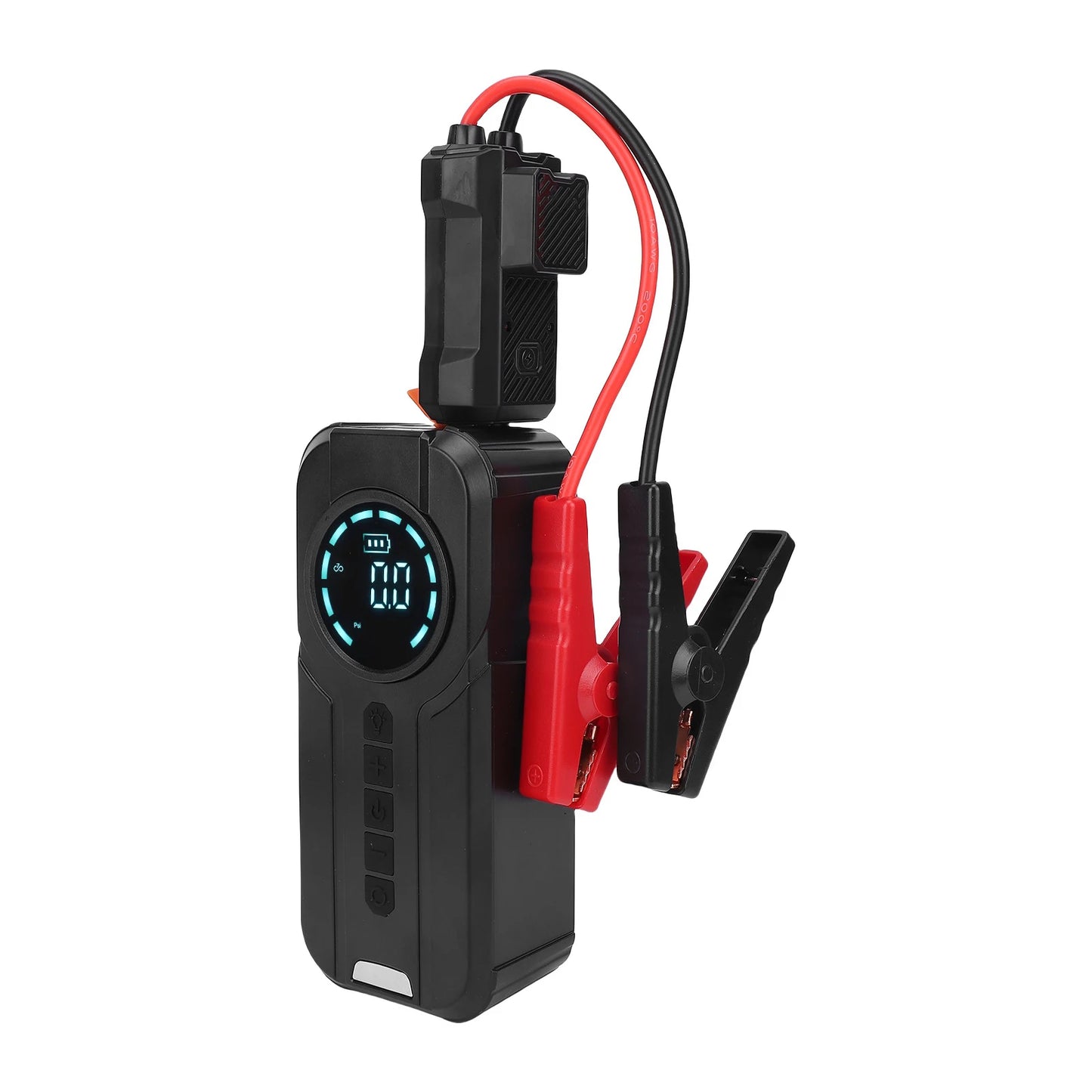 Partidor de Batería Portátil 4 en 1 – Compresor de Aire, Inflador de Neumáticos, Power Bank 10000mAh y Luz de Emergencia