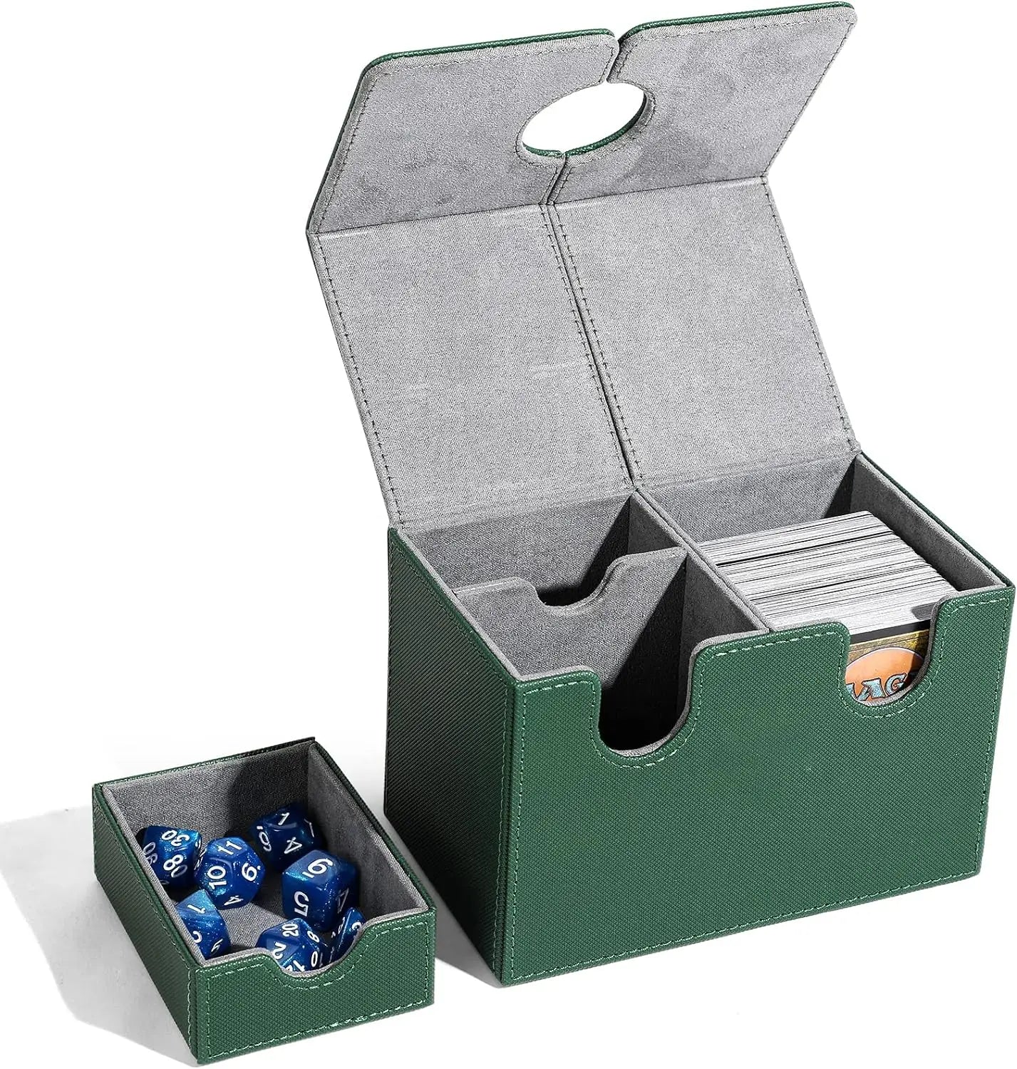 Caja Organizadora para Mazos de Cartas (Deck Box) – Cierre Magnético y Bandeja para Dados