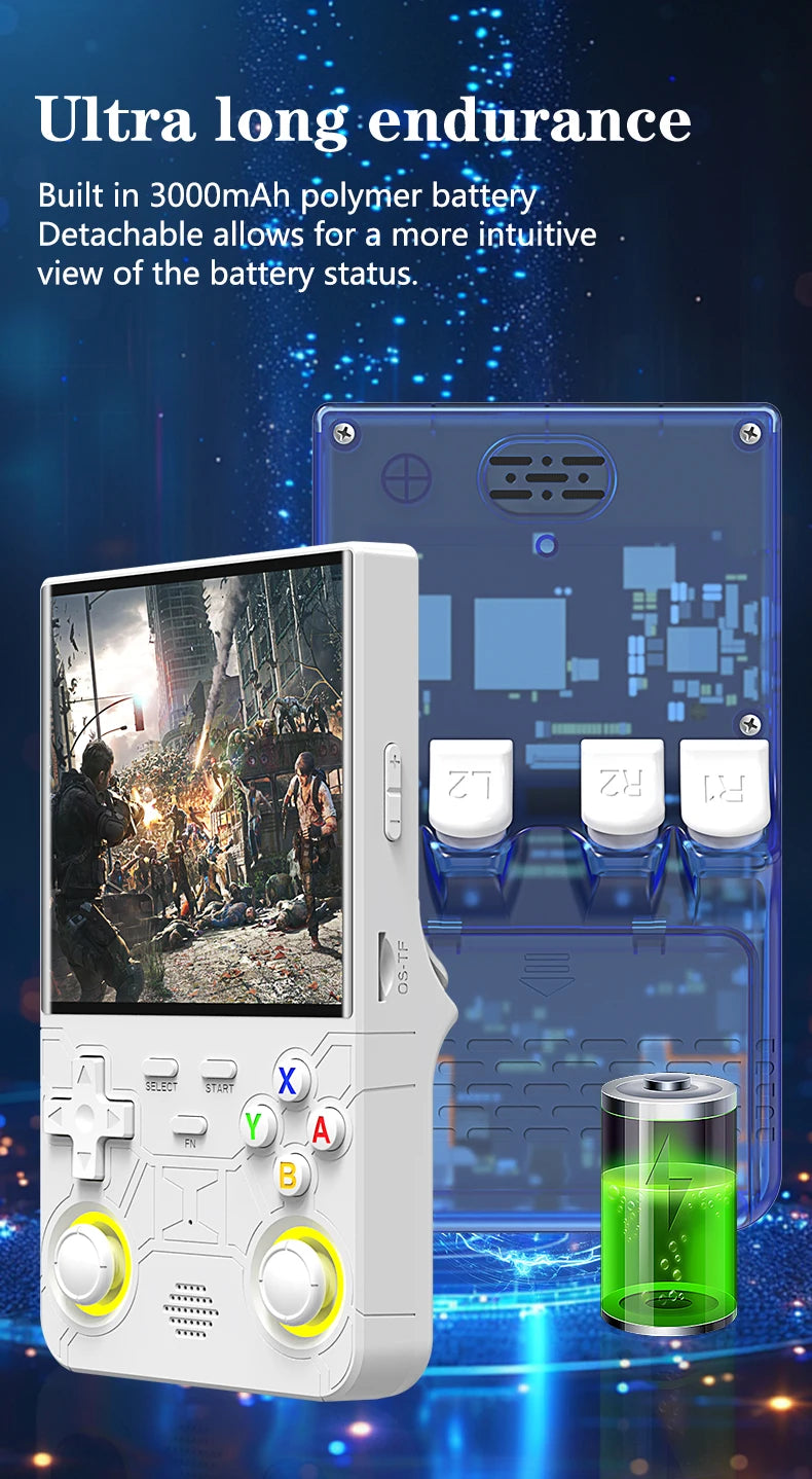 Console Retrô Portátil R36 Ultra – Tela IPS 4'' e +20.000 Jogos