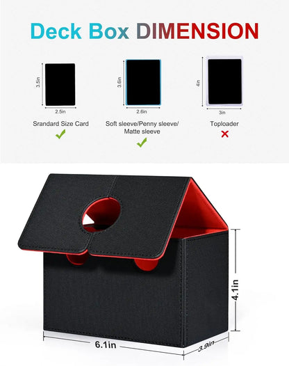 Caja Organizadora para Mazos de Cartas (Deck Box) – Cierre Magnético y Bandeja para Dados