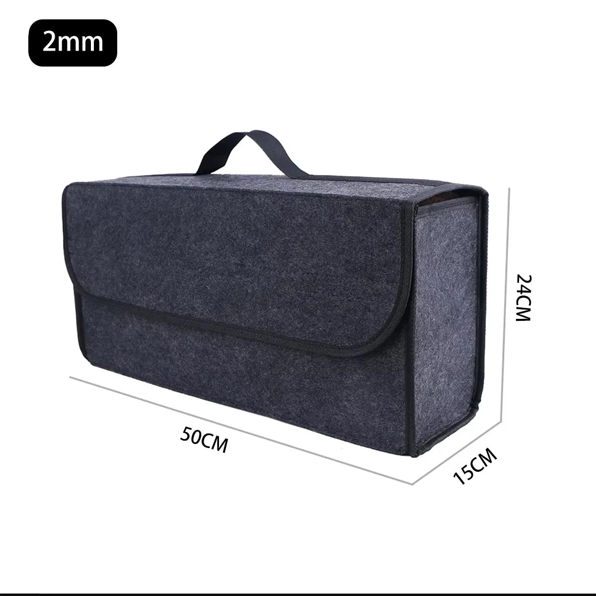 Organizador de Maletero para Auto Plegable de Fieltro – Caja de Almacenamiento para Herramientas, Compras y Más