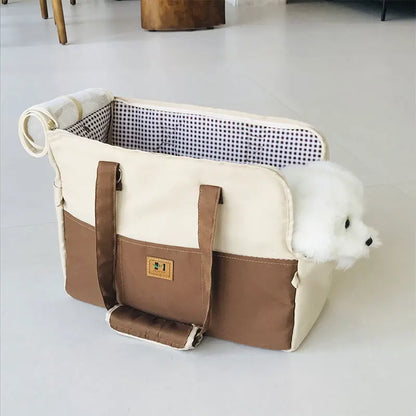 Bolsa de Transporte para Pets Pequenos (Gato ou Cachorro) – Acolchoada, Tela Respirável e Tiracolo, Ideal para Viagens