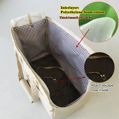 Bolsa de Transporte para Pets Pequenos (Gato ou Cachorro) – Acolchoada, Tela Respirável e Tiracolo, Ideal para Viagens