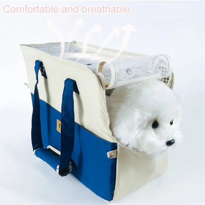 Bolsa de Transporte para Pets Pequenos (Gato ou Cachorro) – Acolchoada, Tela Respirável e Tiracolo, Ideal para Viagens