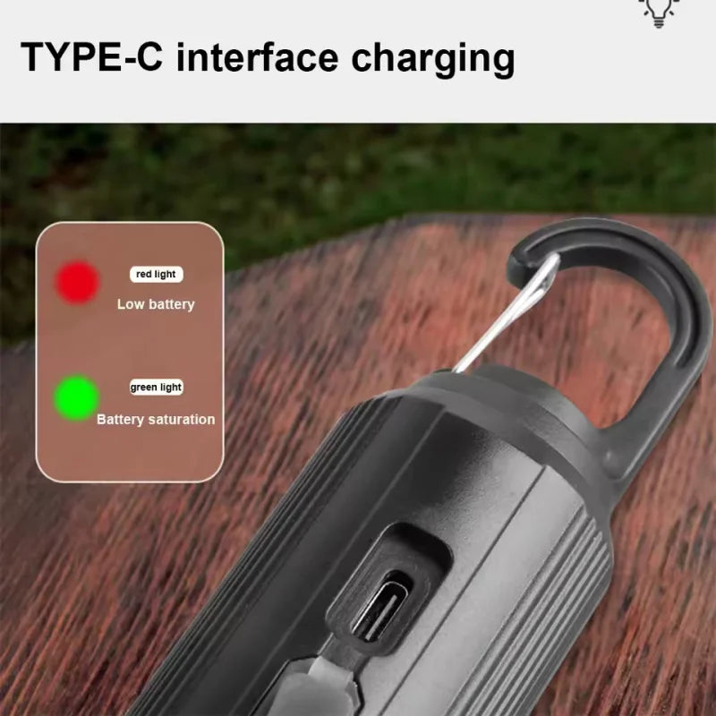 Luz LED Solar para Camping y Exterior – Recargable (Solar + USB-C), Regulable e Impermeable IP65