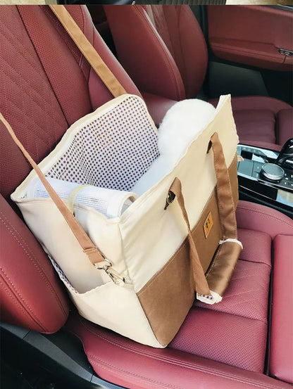 Bolsa de Transporte para Pets Pequenos (Gato ou Cachorro) – Acolchoada, Tela Respirável e Tiracolo, Ideal para Viagens