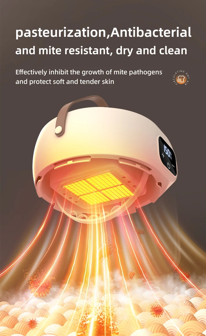 Secadora de Ropa Portátil Plegable – Secado Rápido por Aire Caliente, Temporizador Digital y Luz UV