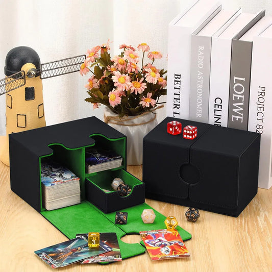 Caja Organizadora para Mazos de Cartas (Deck Box) – Cierre Magnético y Bandeja para Dados